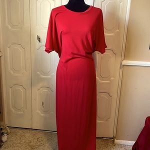 Comfy red LulaRoe maxi dress size 2XL